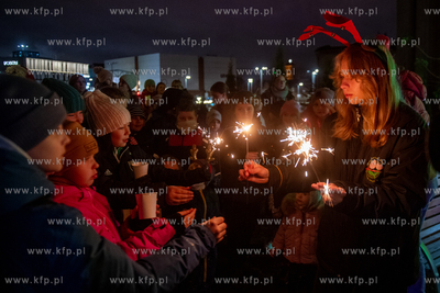 Uroczyste odpalenie światełek na choince wa Biskupiej...