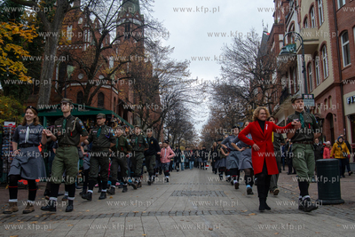 Sopot. Święto Niepodległości. Parada rowerzystów,...
