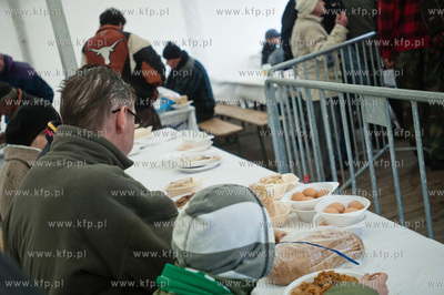 Gdansk. Targ Weglowy. Wielka Sobota. Sniadanie wielkanocne...