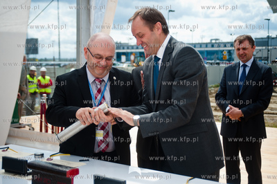 Gdansk. Rebiechowo. Uroczystosc wmurowania kamienia...