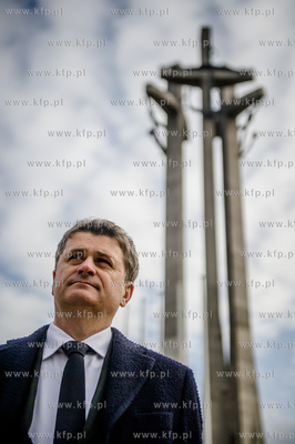 Gdansk. Plac Solidarnosci. Konferencja Janusza Palikota,...