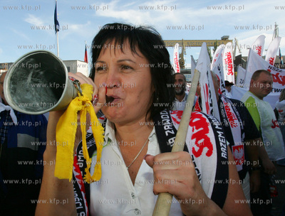 Szczecin. Kilka tysiecy zwiazkowcow z calej Polski...