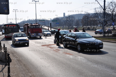 Gdansk. Wypadek na Walach Jagiellonskich na wysokosci...