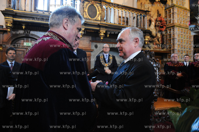 Gdansk. Dwor Artusa. Wreczenie Medali sw. Wojciecha...