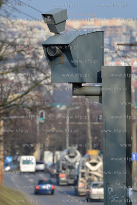 Gdynia. Ulica Wielkopolska i okolice. Nz. Fotoradar...