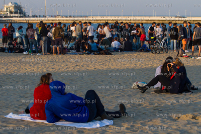 Sopot, plaża, pierwsze ciepłe dni wiosny, 08.04.2018,...