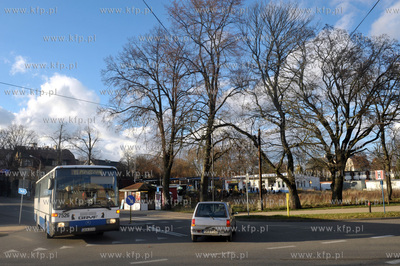 Kartuzy na Kaszubach. Okolice dworca autobusowego....