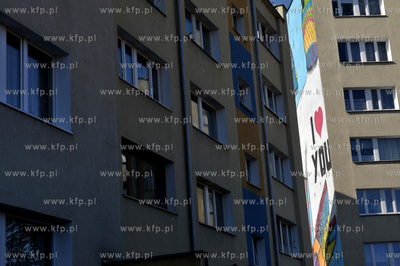 Gdańsk Zaspa. Jedna z prac Kolekcji Malarstwa Monumentalnego....