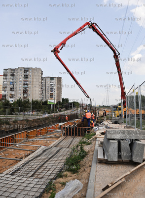 Gdansk. Budowa ulicy Nowej Lodzkiej oraz nowej lini...