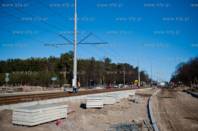 Gdansk. Budowa ulic i torowisk na ul Hallera i Uczniowskiej,...