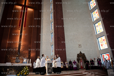 Gdansk. Kosciol p.w. Opatrznosci Bozej. Wizyta watykanskiego...