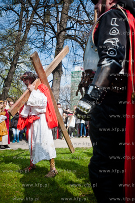 Wielki Piatek. Misterium Meki Panskiej na ulicach Gdanska....