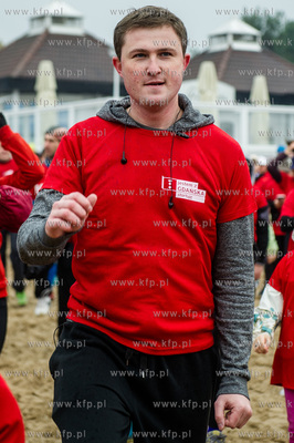 Gdansk. Plaza w Brzeznie. Gdansk Biega 2015.
Nz  Piotr...