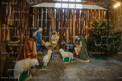 Gdansk. Szopka Bozinarodzeniowa z kosciele Sw. Piotra...