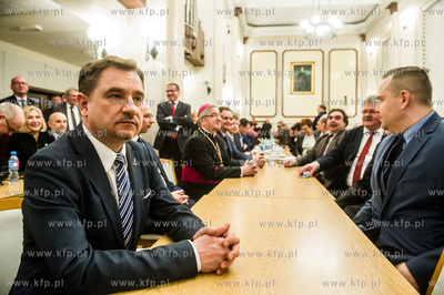 Gdańsk. Siedziba NSZZ Solidarność. Sala Akwen. Uroczystość...