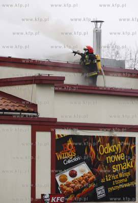 Sopot. Pozar restauracji KFC. 04.03.2009 fot. Krzysztof...