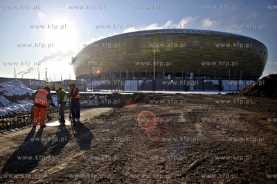 Gdańsk. Początek prac przy budowie  tunelu dla pieszych...
