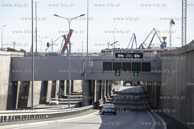 Konferencja prasowa po kontroli inwestycji tunelu pod...