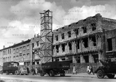 Gdansk Wrzeszcz - budowa nowych domow po wojnie przy...
