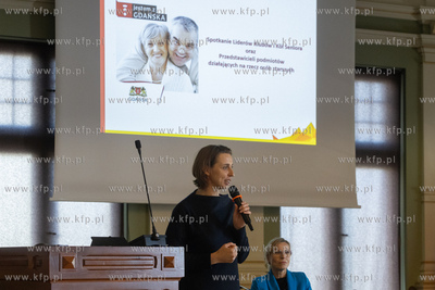 Gdańsk. Siedziba Rady Miasta.  Spotkanie wiceprezydentki...