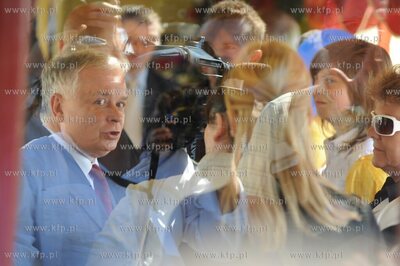 Zachodniopomorskie, Niechorze. Prezydent Lech Kaczynski...