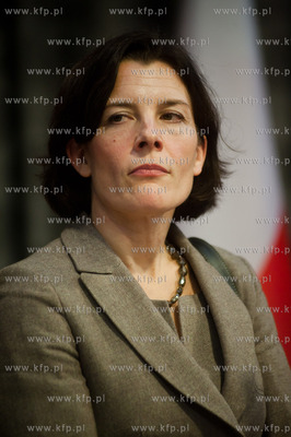 Gdansk. Hotel Hilton. Konferencja prasowa Ministrow...