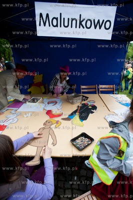 Gdansk. Zieleniec Nowego Ratusza. Festyn dla dzieci...