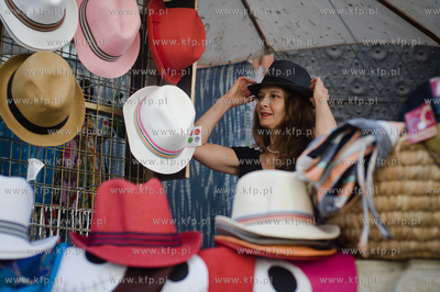 Gdansk. Ul. Mariacka. Aktorka z Gdanska, mieszkajaca...