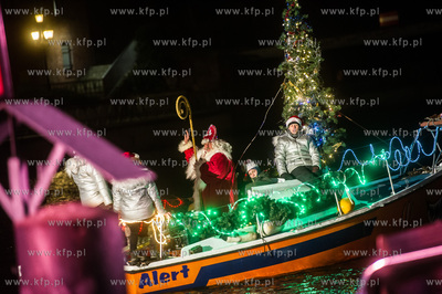 Gdańsk. Przywitanie Swietego Mikolaja oraz zapalenie...