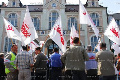Wejherowo. Rynek Starego Miasta. Akcja protestacyjna...