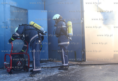 Gdansk. Rebiechowo. Cwiczenia - symulacja pozaru w...