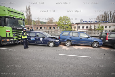 Gdynia. Estakada Kwiatkowskiego, zjazd na ul. Morska....