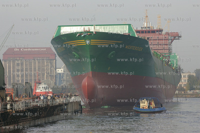 Stocznia Gdansk. S.A. Wodowanie statku WESTERDIEK,...