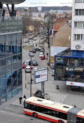 Gdansk. Wrzeszcz. Widok z C.H. Manhattan na ul. Partyzantow....