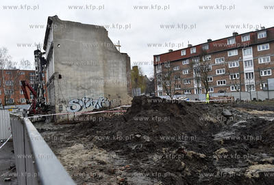 Gdańsk. Budowa apartamentowcow w kwartale ulic. Osiek,...