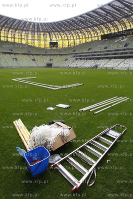 Gdansk. Budowa stadionu PGE Arena Gdansk. Obiekt ten...