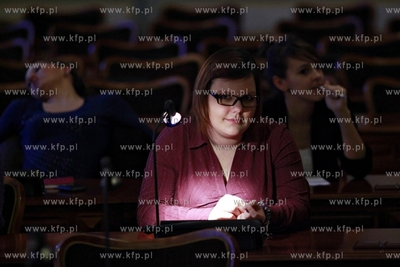 Gdansk. Pierwsze posiedzenie Mlodzieżowej Rady Miasta,...