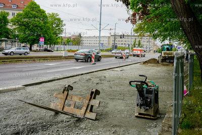 Remont chodnika między Huciskiem a Podwalem Grodzkim....