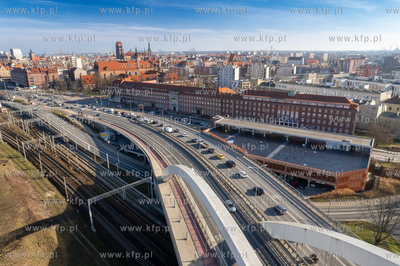 Panorama Gdańska. Widok na Urząd Wojeówdzki i Marszłkowski...
