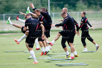 Gdansk. Pierwszy trening Reprezentacji Polski w pilce...