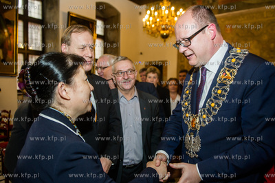 Gdansk. Ratusz Glownego Miasta. Uroczysta Sesja Rady...