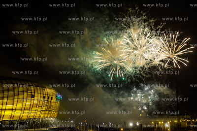 Teren Stadionu Energa Gdańsk. Miedzynarodowy pokaz...
