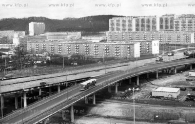Budowa estakady im. Eugeniusza Kwiatkowskiego w Gdyni....