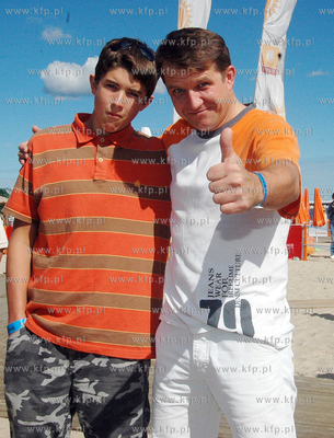 Aktor Grzeorz Gzyl z synem Jeremiaszem w Pacorabanie...