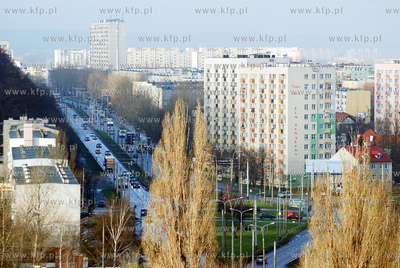 Gdynia. Widok na ulice Morska i osiedla Grabowek oraz...