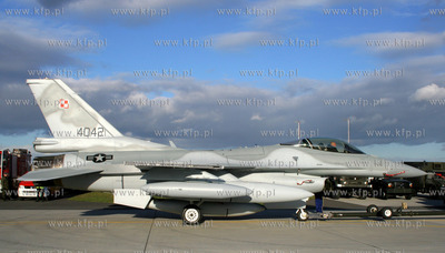 Poznan, Krzesiny Nz. Lockheed Martin F-16C Jastrzab...