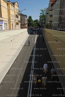 Otwarcie tunelu pod deptakiem ul. Bohaterow Monte Cassino...