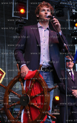 Gdansk. Baltic Sail.Uroczyte otwarcie zlotu na scenie...