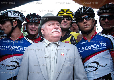 Pierwszy Maraton Sierpniowy w Gdansku Nz. Lech Walesa...