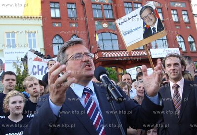Chojnice Bronislaw Komorowski, marszalek Sejmu RP i...